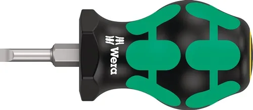 Wera Schraubendreher 335 Stubby Schneiden-B.4mm Klingen-L.24,5mm 2K-Griff Rundkl. - 5008841001