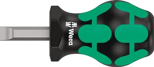 Wera Schraubendreher 335 Stubby Schneiden-B.8mm Klingen-L.24,5mm 2K-Griff Rundkl. - 5008844001