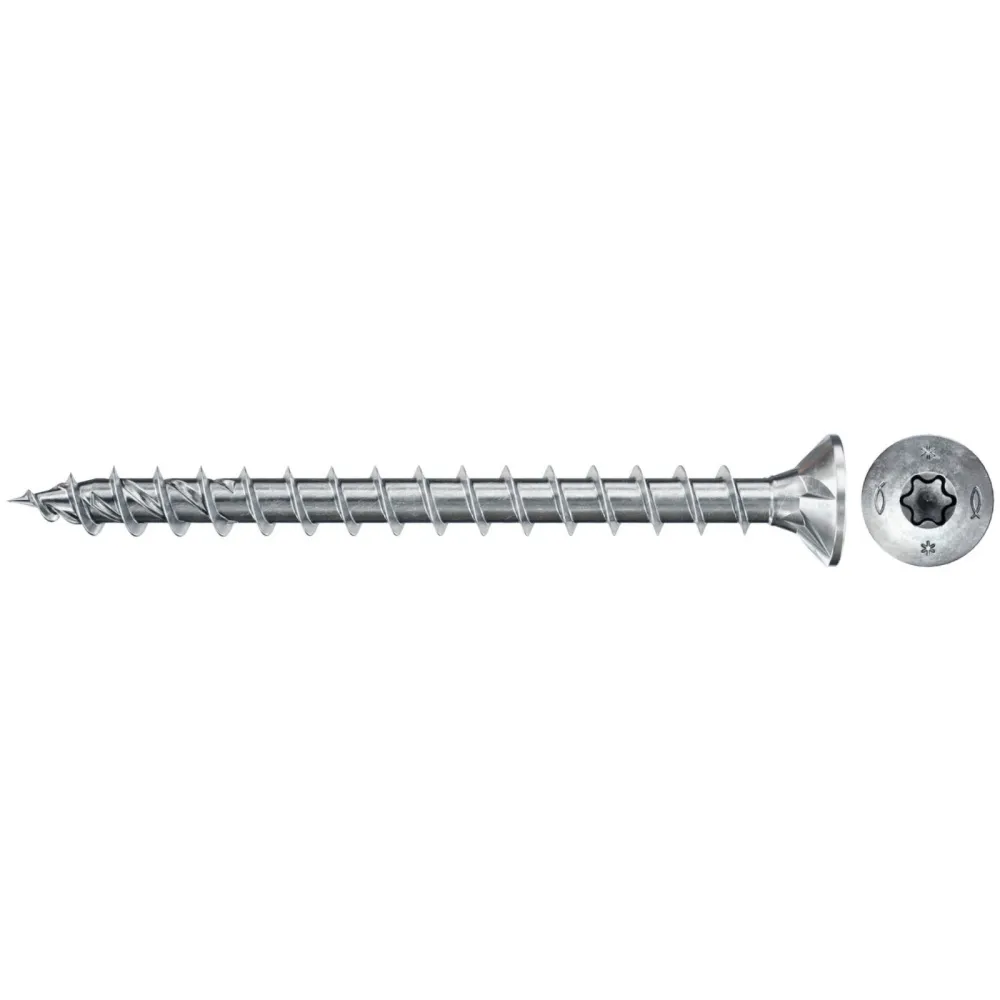 Fischer 200x Power-Fast II FPF II CTF 5 x 50 mm BC Senkkopf mit Innenstern TX20 Vollgewinde galvanisch verzinkt blau passi...