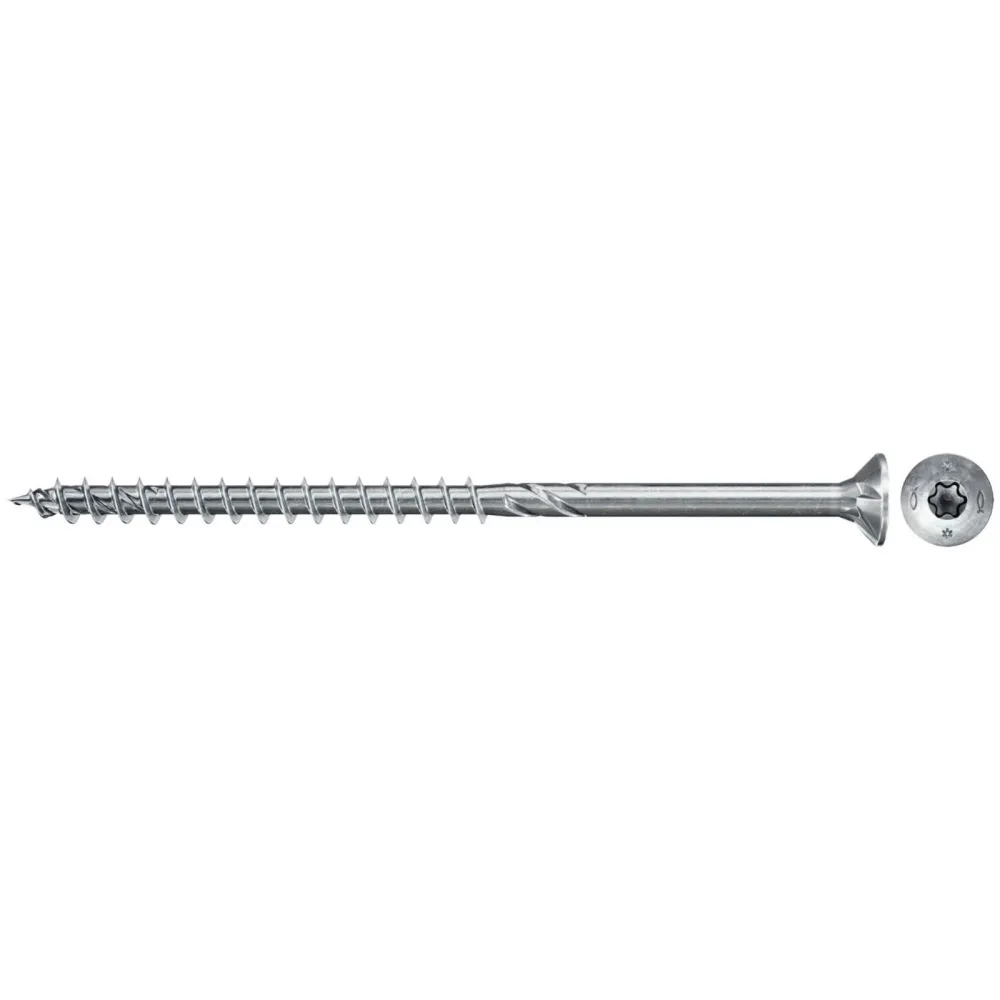 Fischer 200x Power-Fast II FPF II CTP 4 x 35 mm BC Senkkopf mit Innenstern TX20 Teilgewinde galvanisch verzinkt blau passi...
