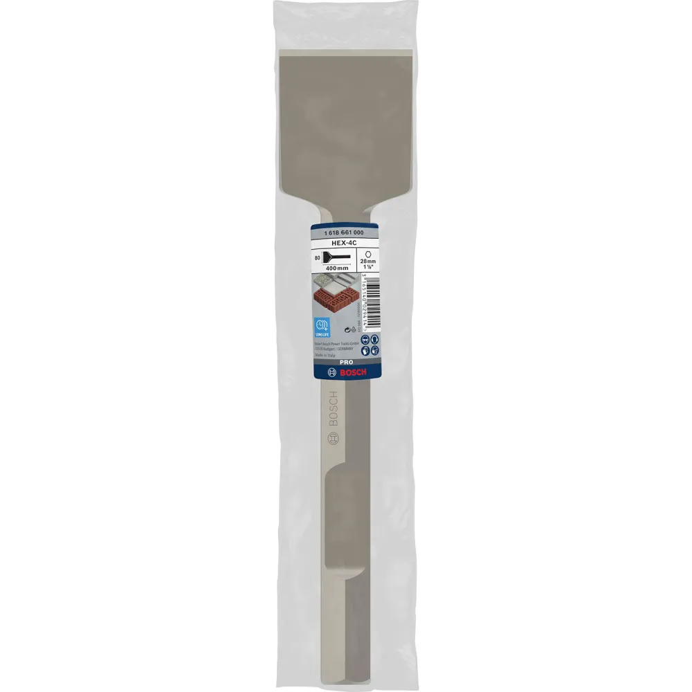 Bosch PRO Hex-4C Spatmeißel 28 mm 80 x 400 mm - 1618661000
