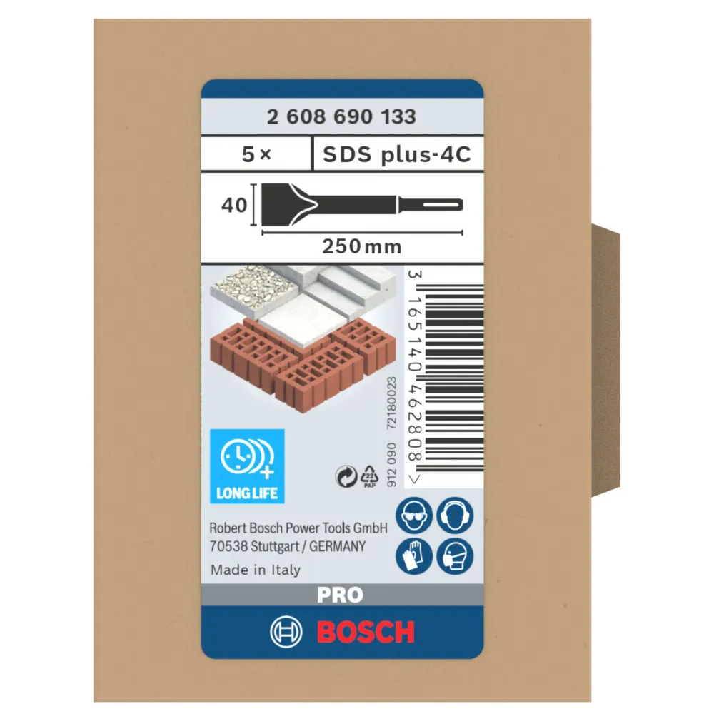 Bosch PRO SDS plus-4C Spatmeißel-Set 40 x 250 mm - 2608690133