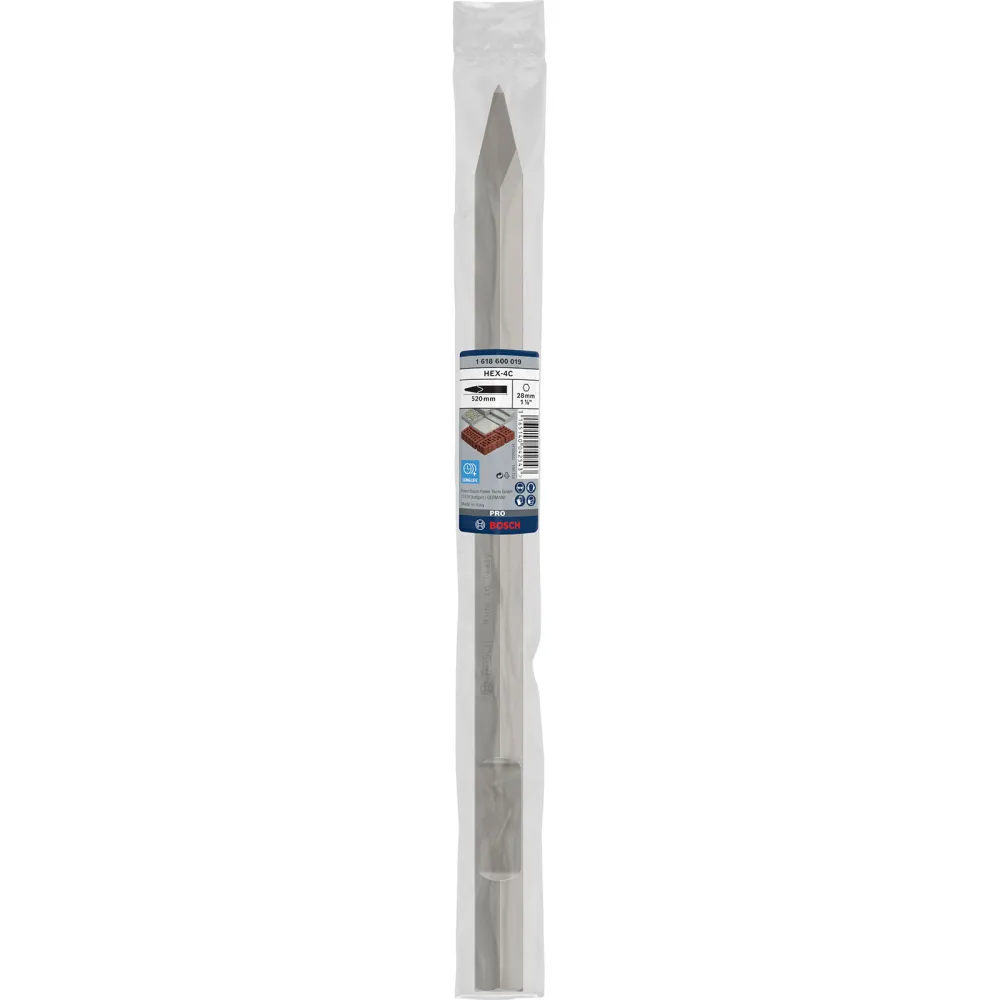 Bosch PRO Hex-4C Spitzmeißel 28 mm 520 mm - 1618600019
