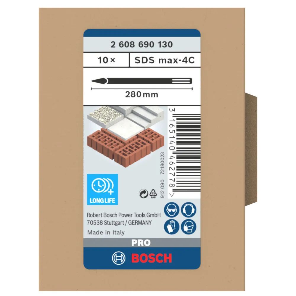 Bosch PRO SDS max-4C Spitzmeißel-Set 280 mm - 2608690130
