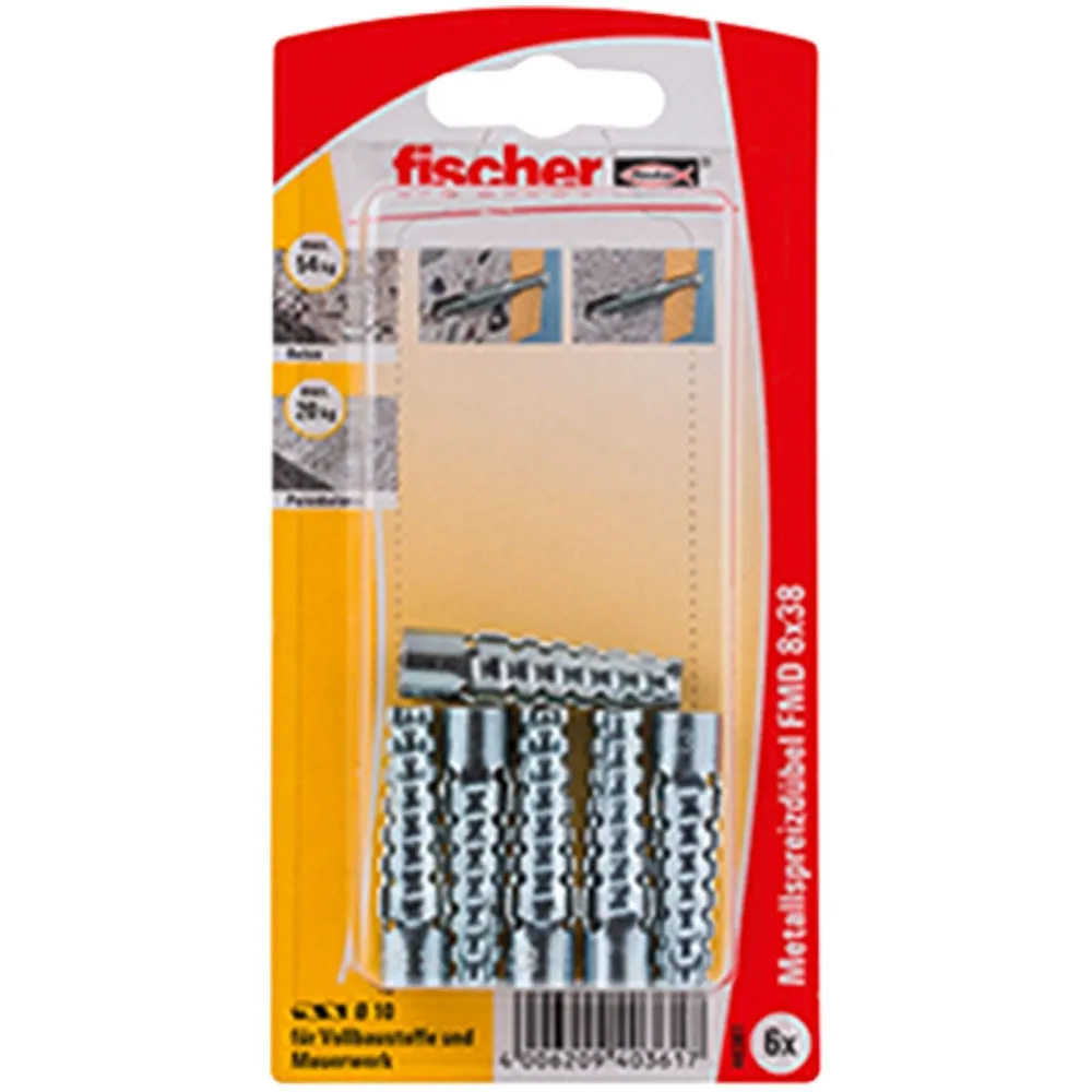 Fischer 6x Metallspreizdübel FMD 8x38 - 40361