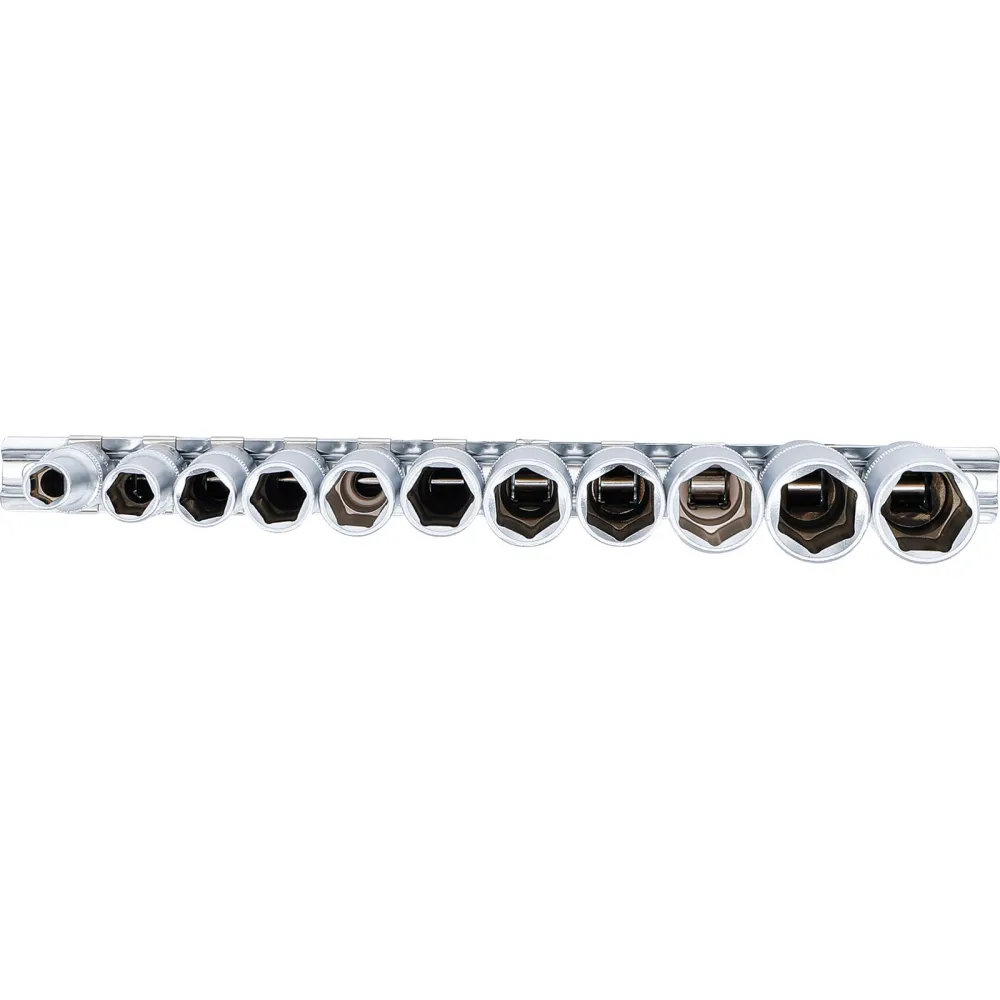 BGS Steckschlüssel-Einsatz-Satz Sechskant tief Antrieb Innenvierkant 10 mm (3/8") SW 8 - 19 mm 11tlg. - 2222