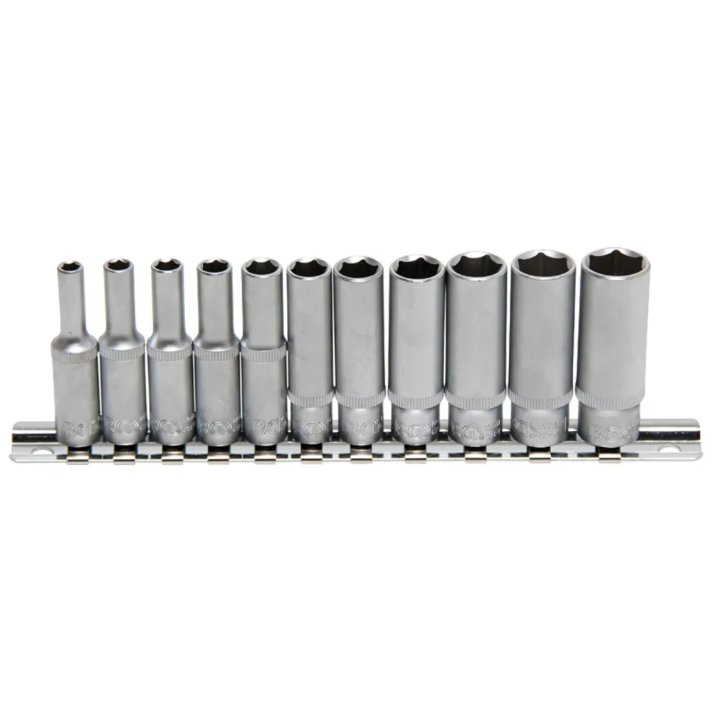 BGS Steckschlüssel-Einsätze tief 6,3 (1/4) 4 -13 mm 11tlg. - 2221