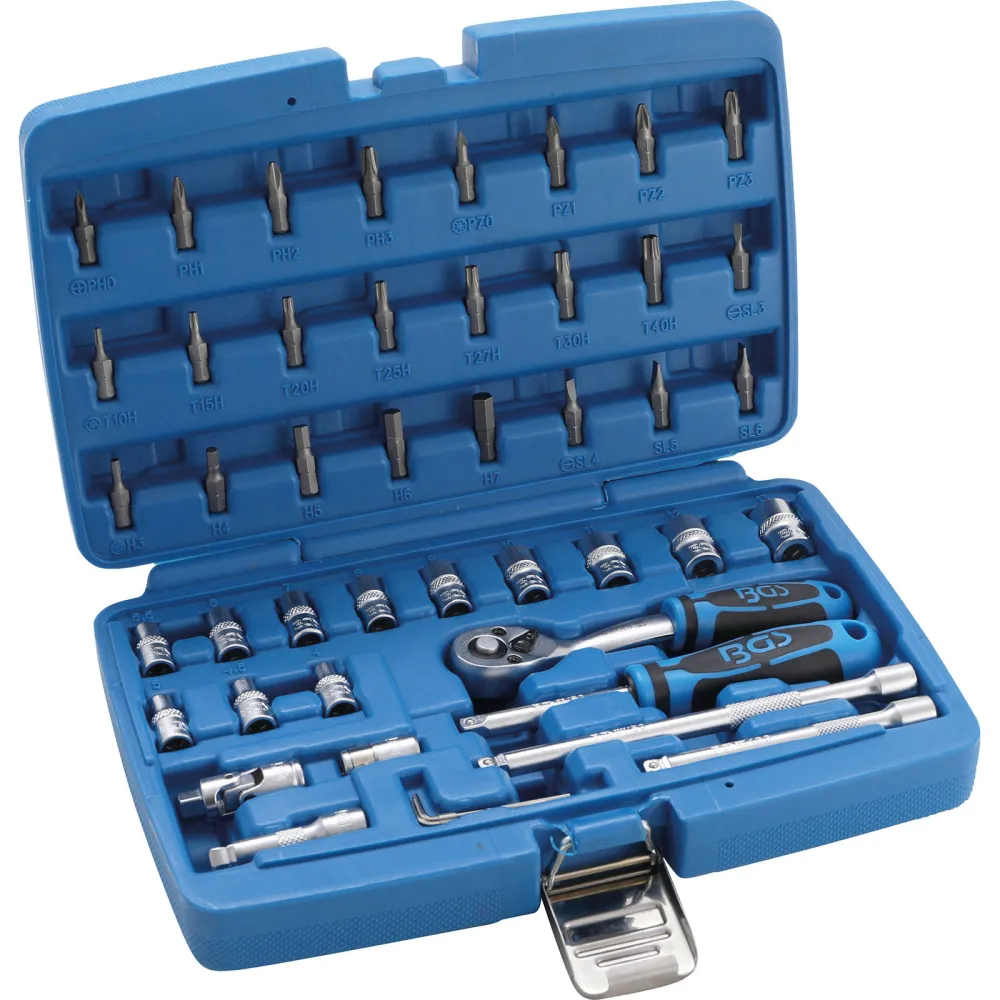 BGS Steckschlüssel-Satz Antrieb 6,3 mm (1/4") 46tlg. - 2144