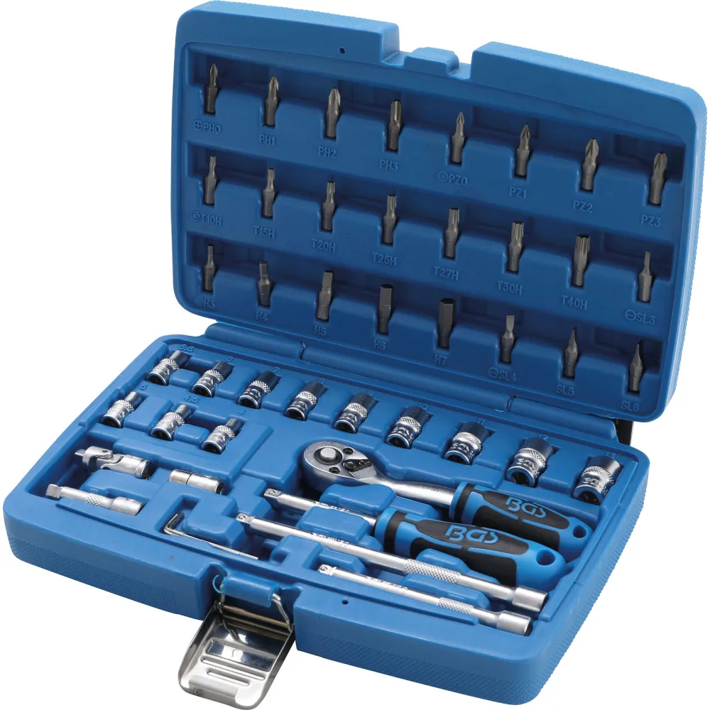 BGS Steckschlüssel-Satz Antrieb 6,3 mm (1/4") 46tlg. - 2144