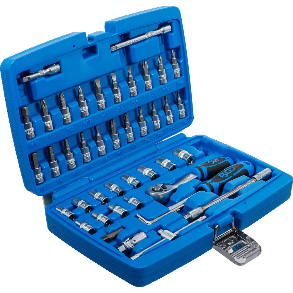 BGS Steckschlüssel-Satz Antrieb 6,3 mm (1/4") 46tlg. - 2145