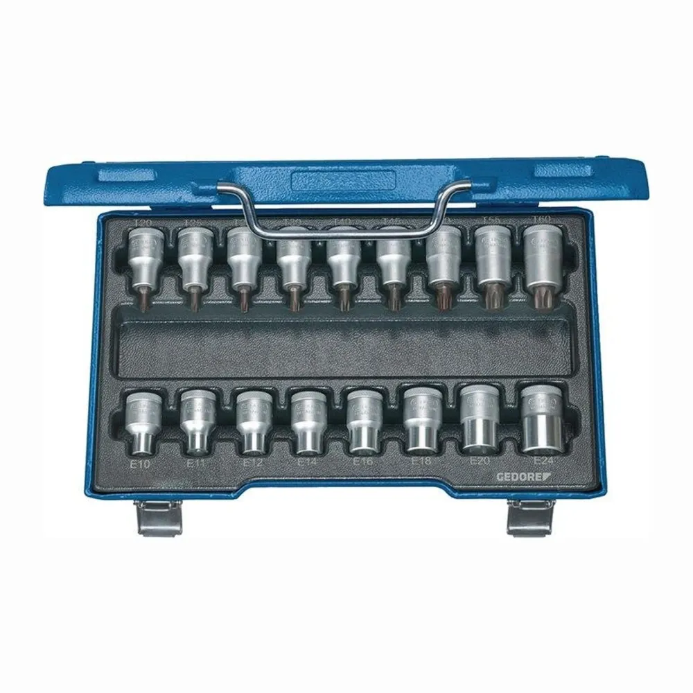 Gedore Steckschlüsselsatz ITX 19 TX-017 17tlg. 1/2" T20-T60 E10-E24 - 6129520