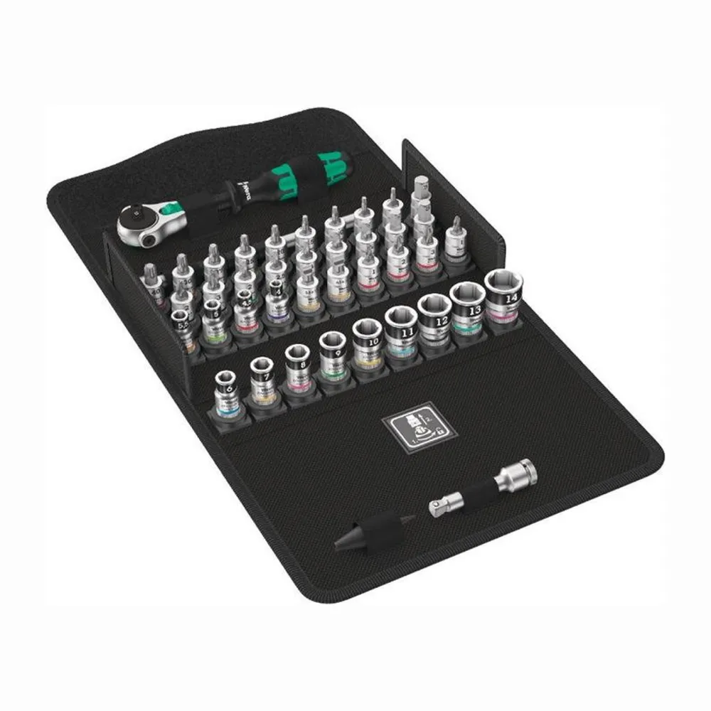 Wera Steckschlüsselsatz 8100 SA All- 42tlg. 1/4″ SW 4-14 mm Anzahl Zähne 72 6-kant - 5003755001
