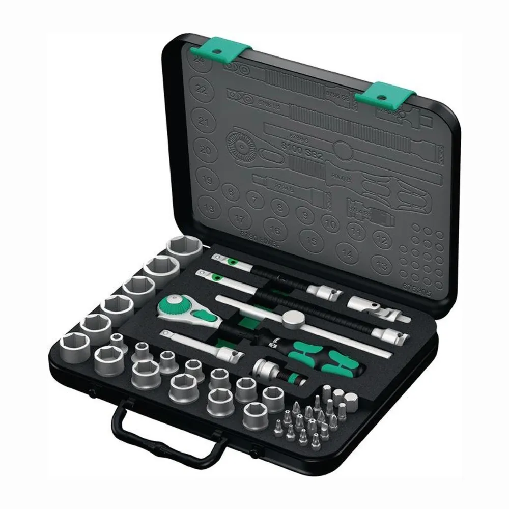Wera Steckschlüsselsatz 8100 SB2 Zyklop 43tlg. 3/8 ″ SW 6-24 mm Anzahl Zähne 72 6-kant - 5003594001