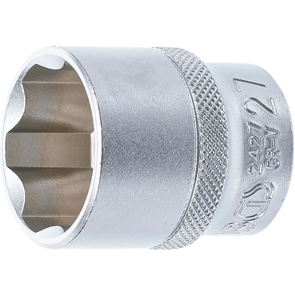 BGS Steckschlüssel-Einsatz Super Lock Antrieb Innenvierkant 12,5 mm (1/2") SW 27 mm - 2427