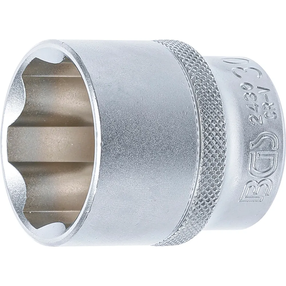 BGS Steckschlüssel-Einsatz Super Lock Antrieb Innenvierkant 12,5 mm (1/2") SW 30 mm - 2430