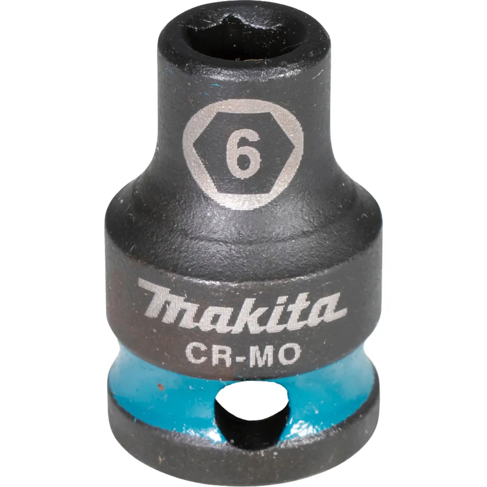 Makita E-15877 Steckschlüssel 3/8" SW6 Impact Black kurz