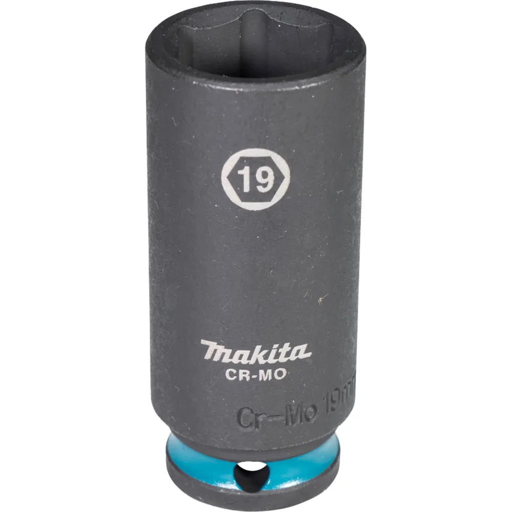 Makita E-16368 Steckschlüssel 3/8" SW19 Impact Black lang