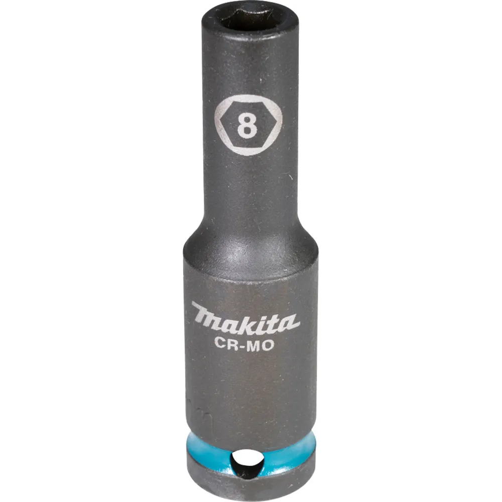 Makita E-16405 Steckschlüssel 1/2" SW8 Impact Black lang
