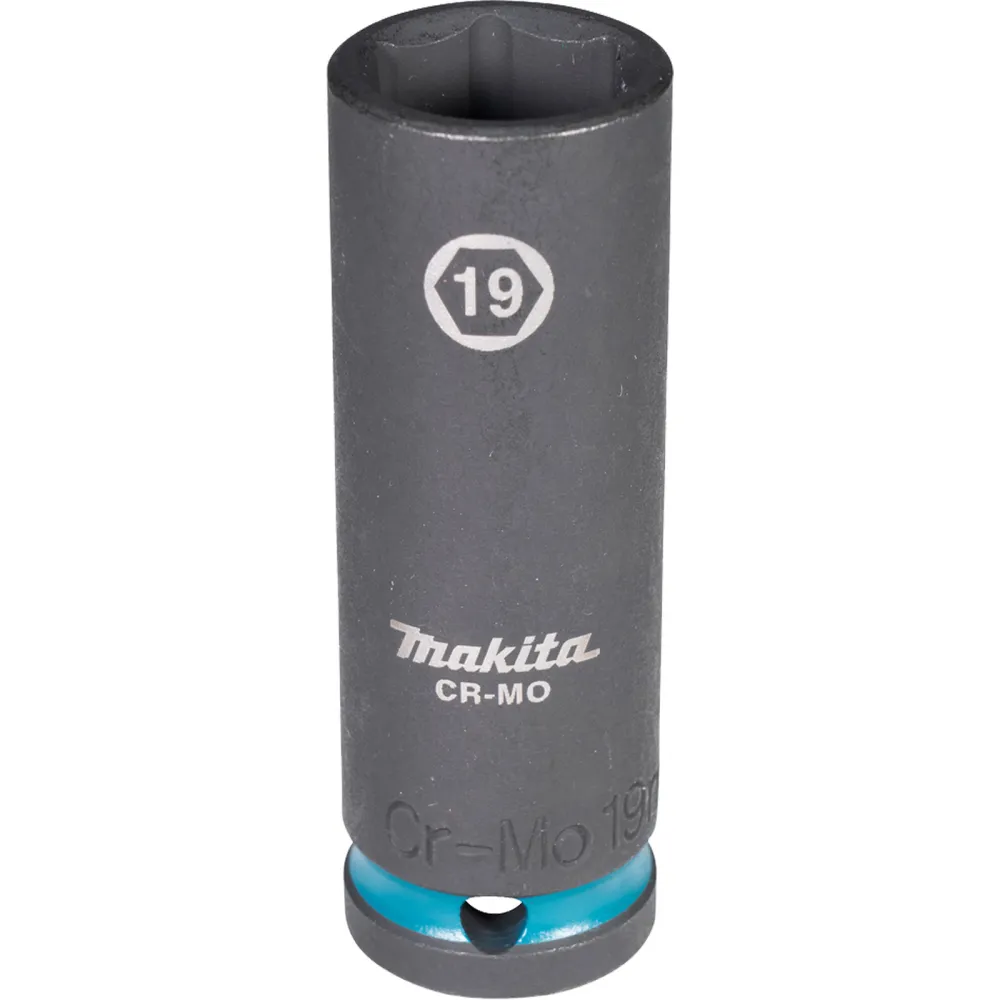 Makita E-16499 Steckschlüssel 1/2" SW19 Impact Black lang