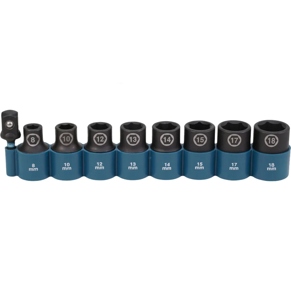 Makita E-16645 Steckschlüssel-Set 9tlg. 1/2" Impact Black