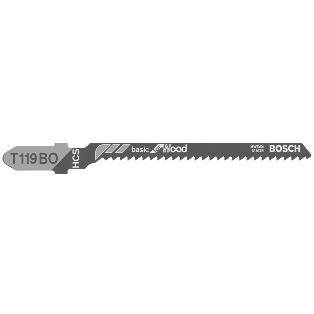 Bosch 100x Stichsägeblatt T 119 BO Basic Wood - 2608637879