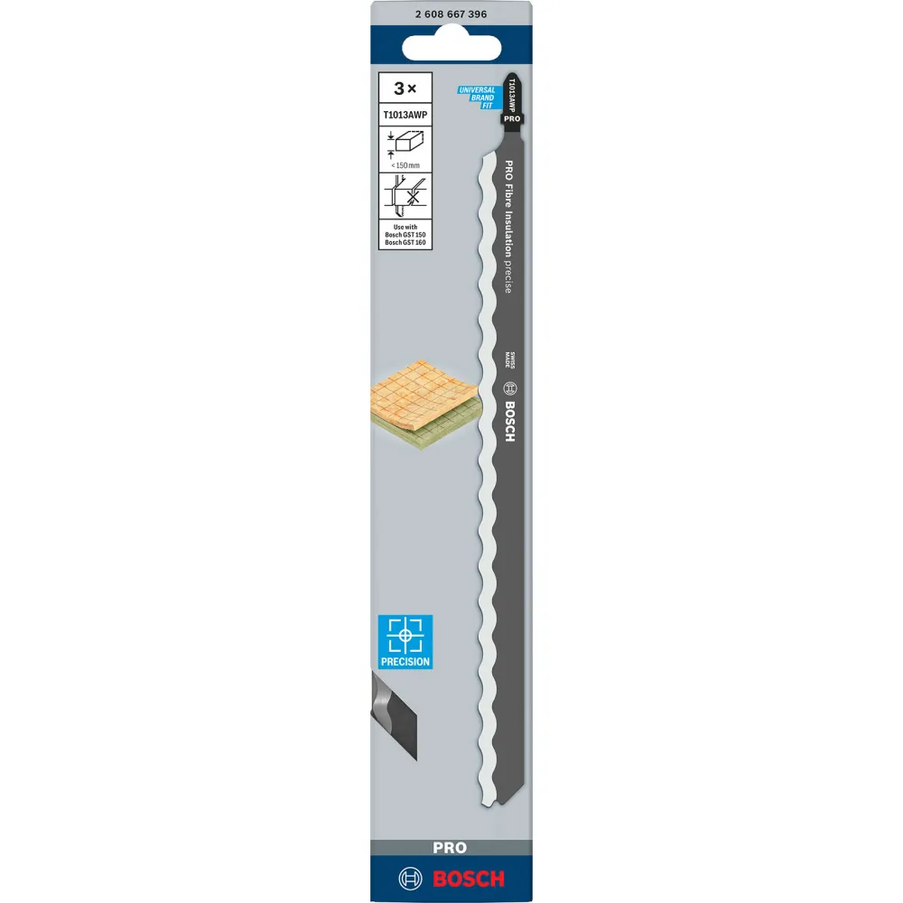 Bosch PRO Fibre Insulation precise T1013AWP Stichsägeblatt 250 mm 3-tlg. - 2608667396