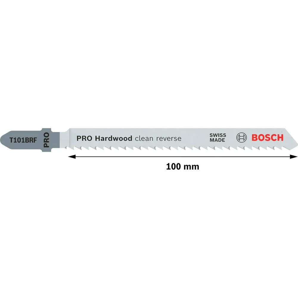 Bosch PRO Hardwood clean reverse T101BRF Stichsägeblatt 100 mm 5-tlg. - 2608634235