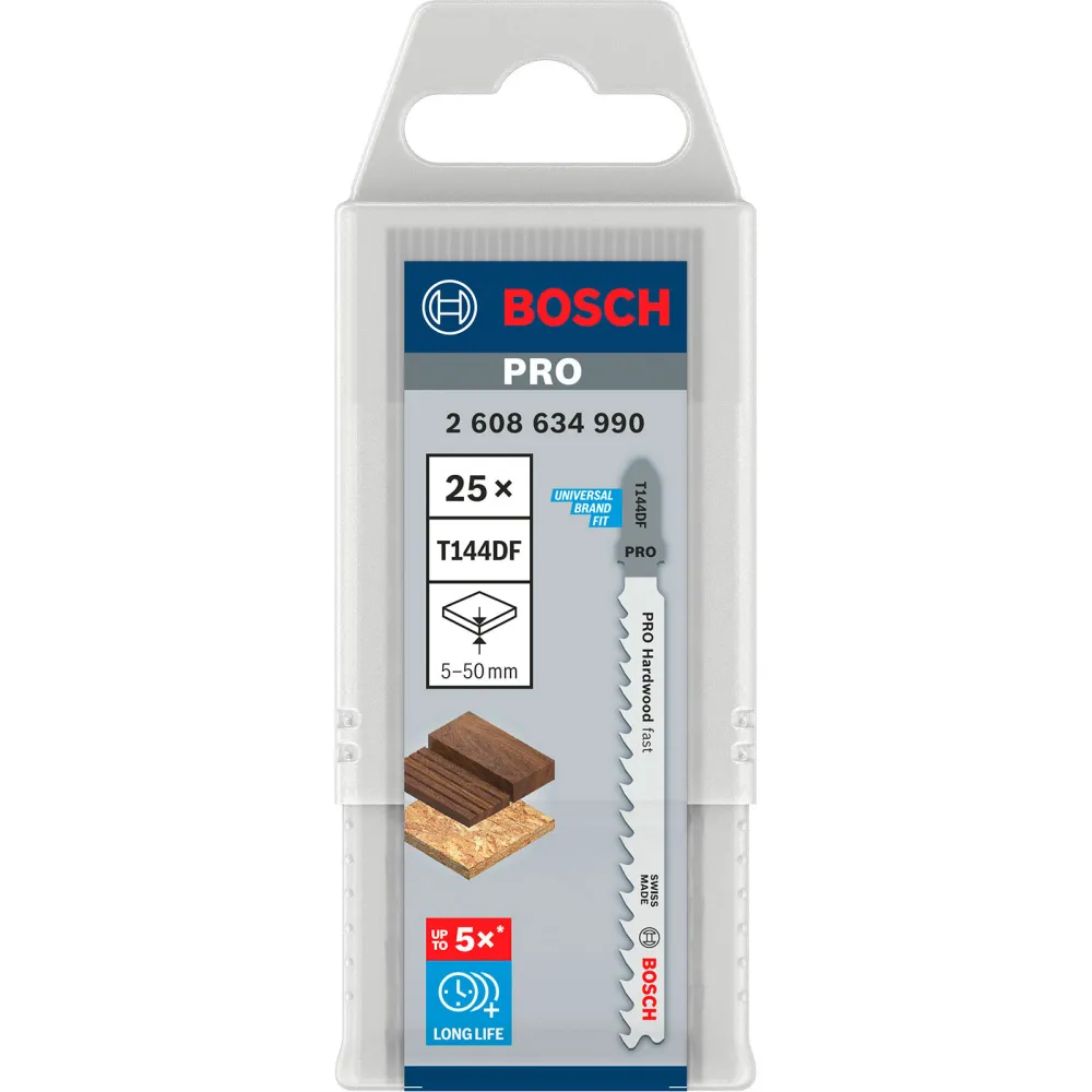 Bosch PRO Hardwood fast T144DF Stichsägeblatt 100 mm 25-tlg. - 2608634990