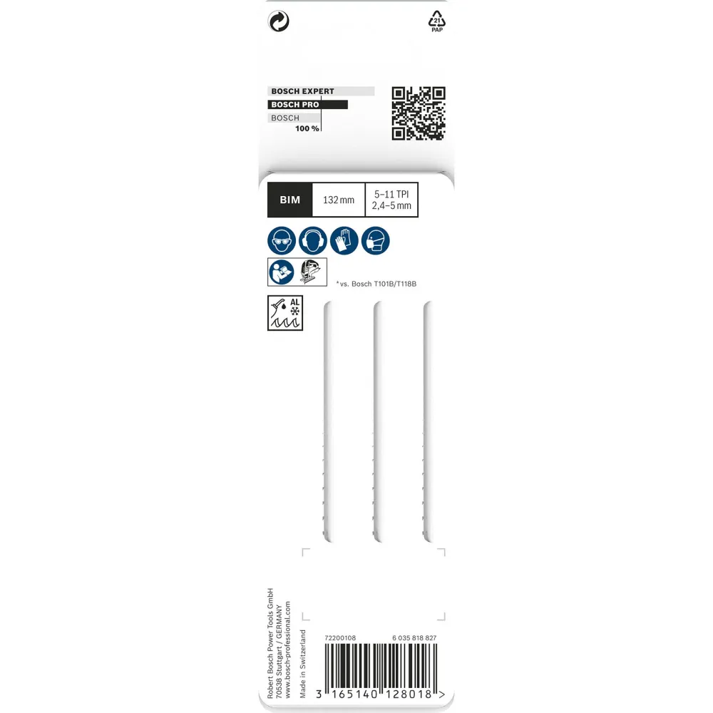 Bosch PRO Multi Material thick and thin T345XF Stichsägeblatt 132 mm 3-tlg. - 2608634993