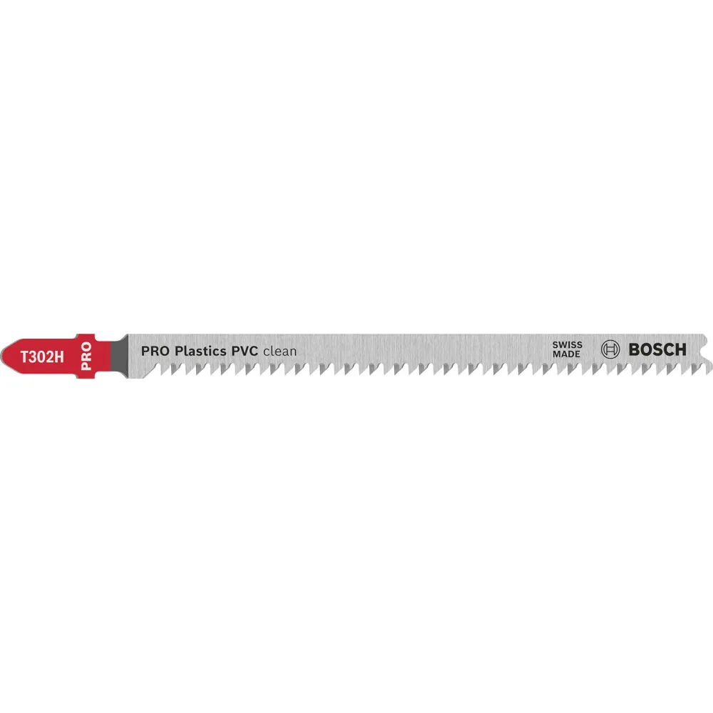 Bosch PRO Plastics PVC clean T302H Stichsägeblatt 132 mm 5-tlg. - 2608667448