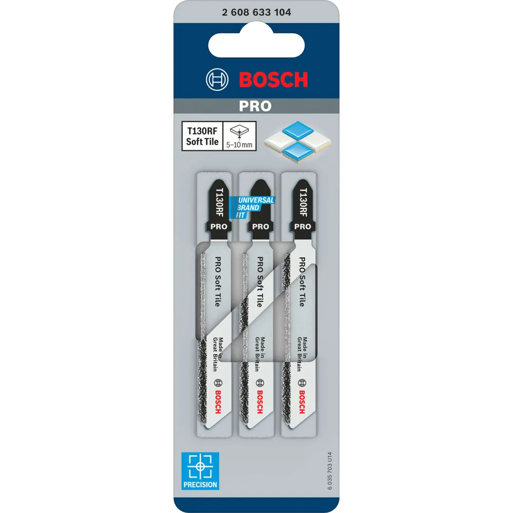 Bosch PRO Soft Tile T130RF Stichsägeblatt 83 mm 3-tlg. - 2608633104