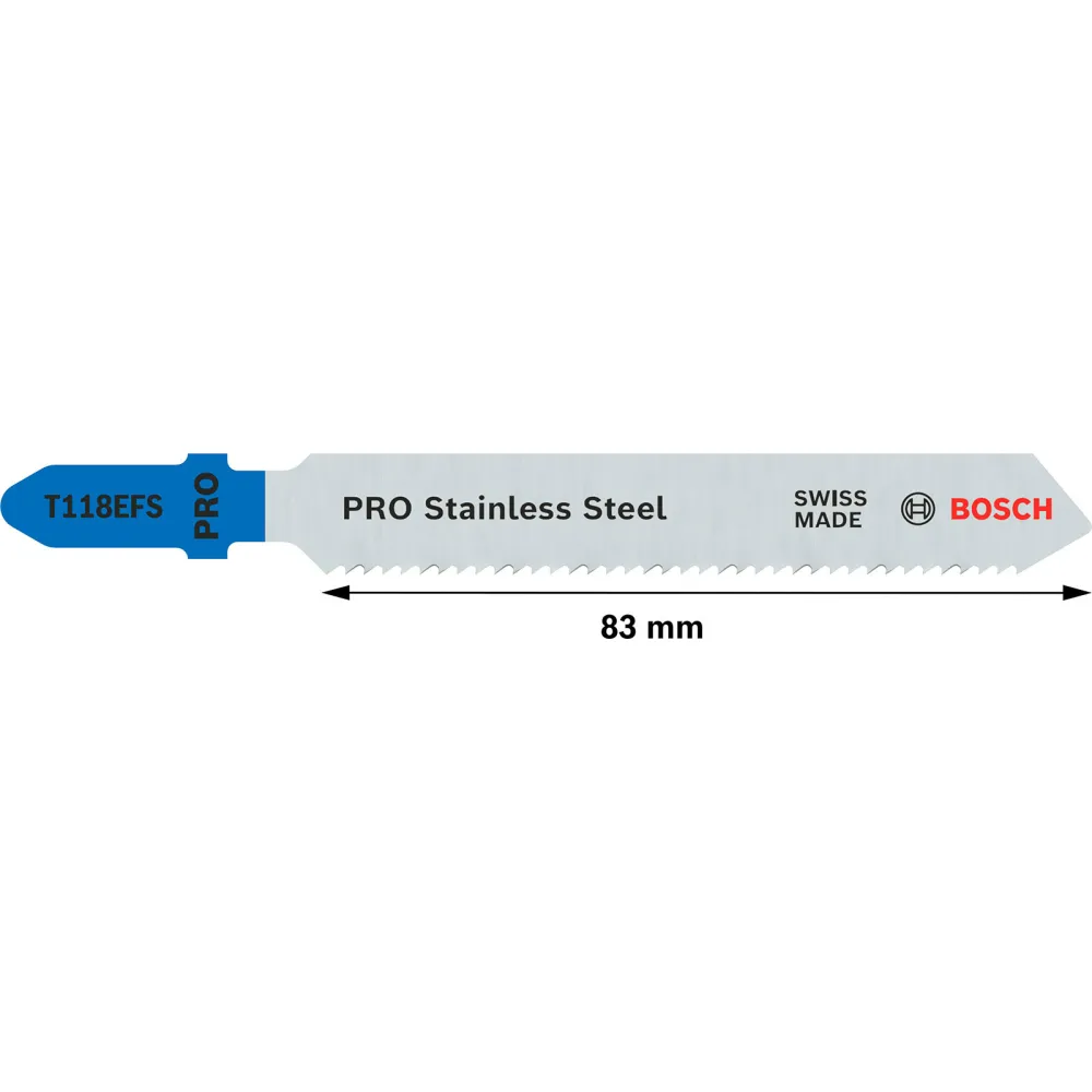 Bosch PRO Stainless Steel T118EFS Stichsägeblatt 83 mm 5-tlg. - 2608636497