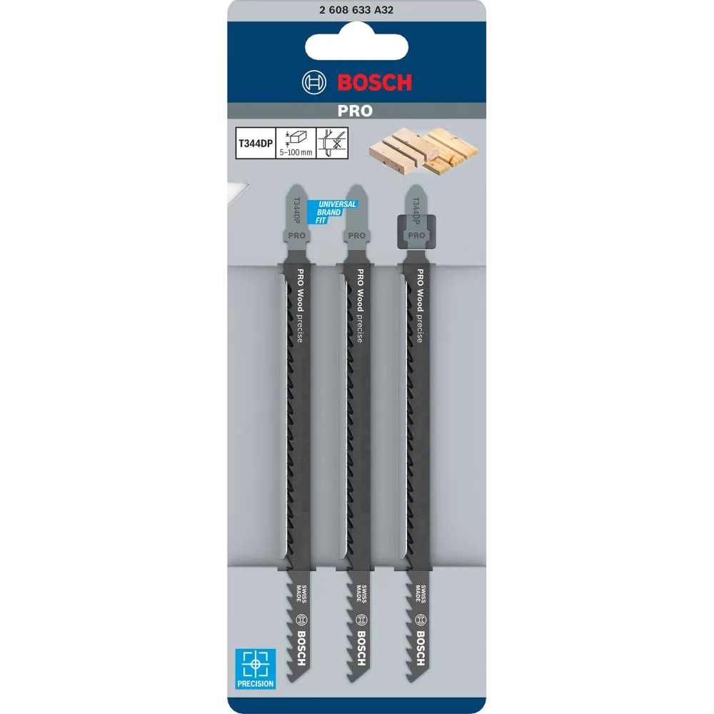 Bosch PRO Wood precise T344DP Stichsägeblatt 152 mm 3-tlg. - 2608633A32