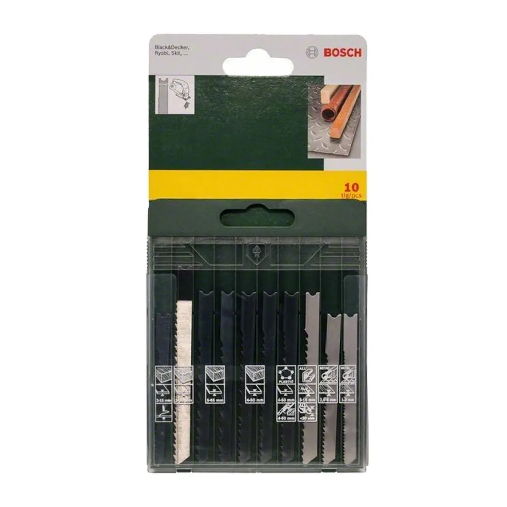 Bosch Sägeblattkassette Holz/Metall/Kunststoff (U-Schaft), 10tlg. - 2607019460