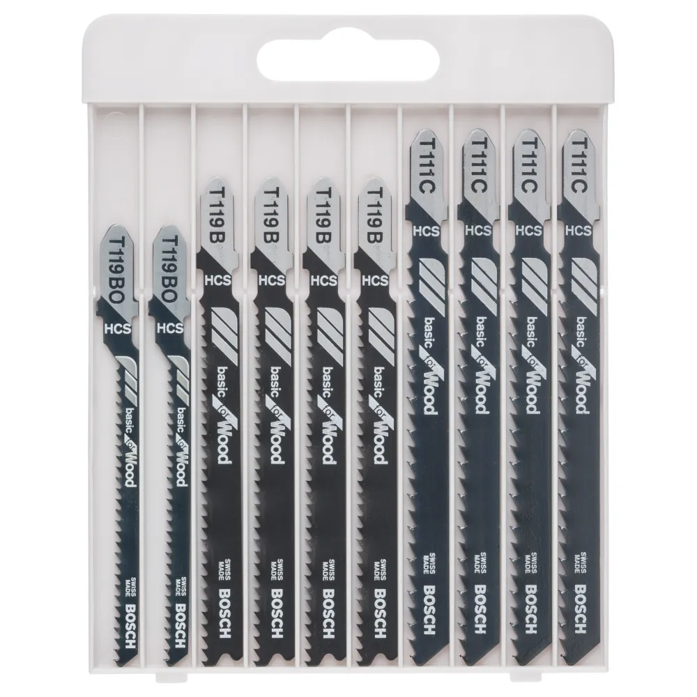 Bosch Stichsägeblatt-Set, Basic Wood, 10tlg. - 2607010629