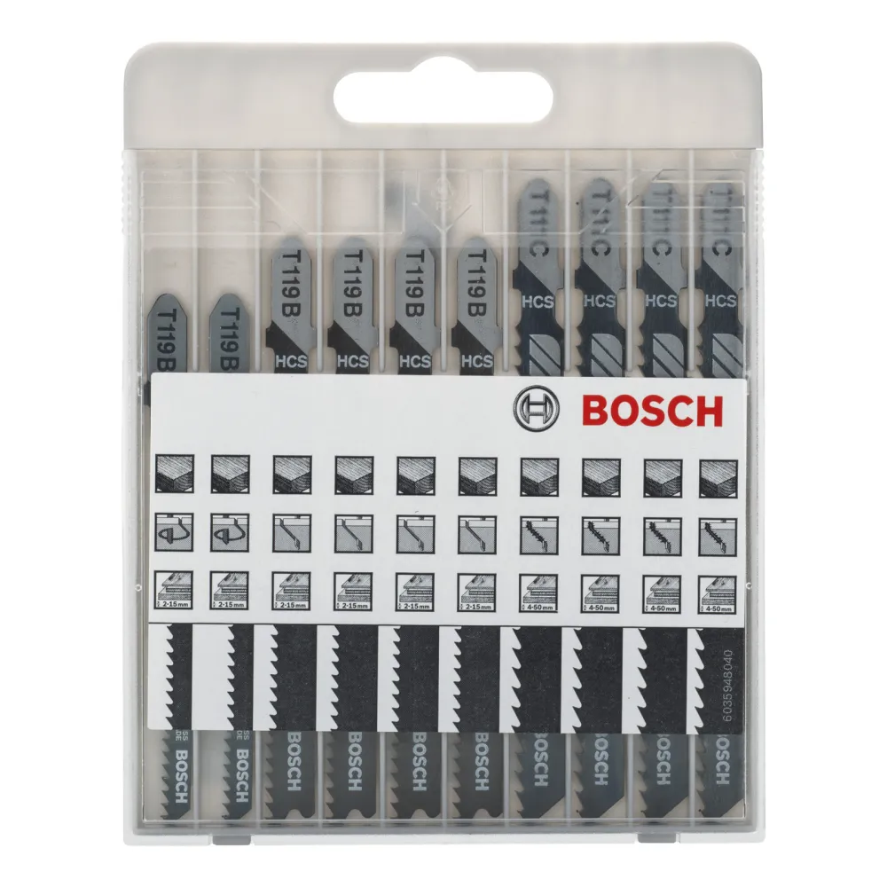 Bosch Stichsägeblatt-Set, Basic Wood, 10tlg. - 2607010629