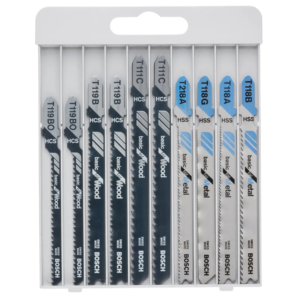 Bosch Stichsägeblatt-Set, Basic Wood and Metal, 10tlg. - 2607010630