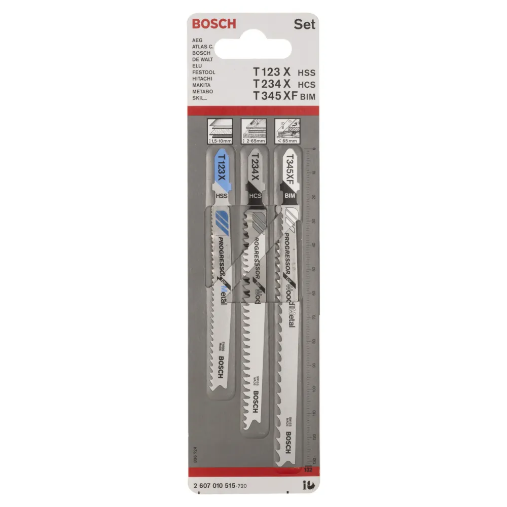 Bosch Stichsägeblatt-Set Progessor Wood and Metal 3tlg. Einnockenschaft - 2607010515