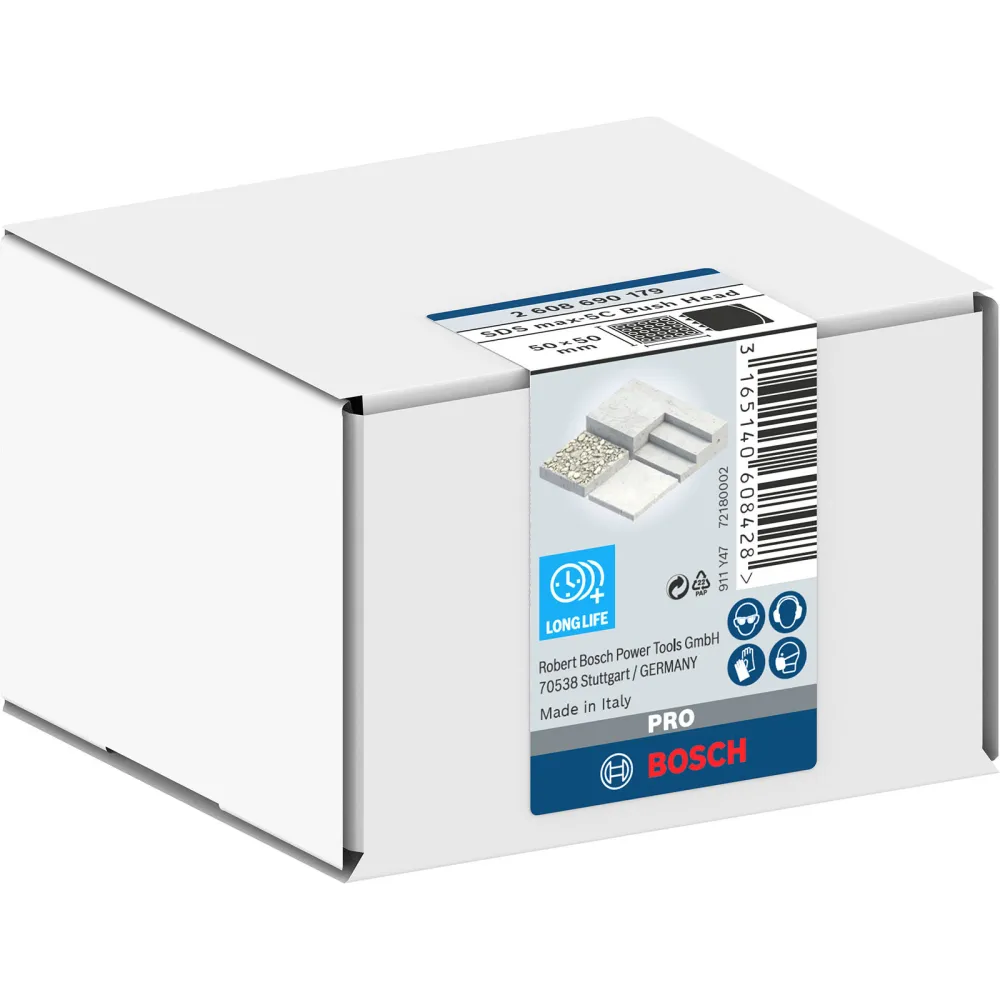 Bosch PRO SDS max-5C Carbide-Stockerplatte 5 x 5 x 50 x 50 mm - 2608690179