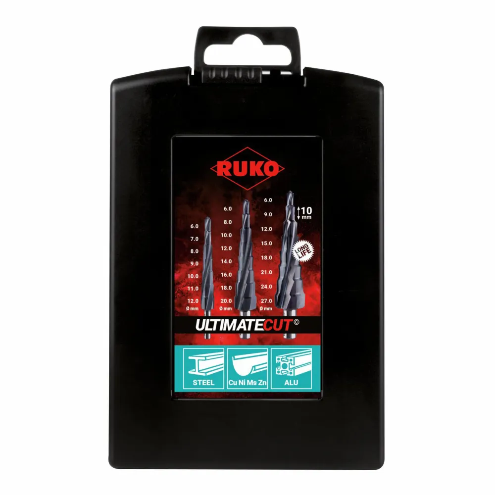 RUKO ULTIMATECUT Multidrill-Satz HSS RUnaTEC Kunststoffkassette 3 teilig - 101087PRO