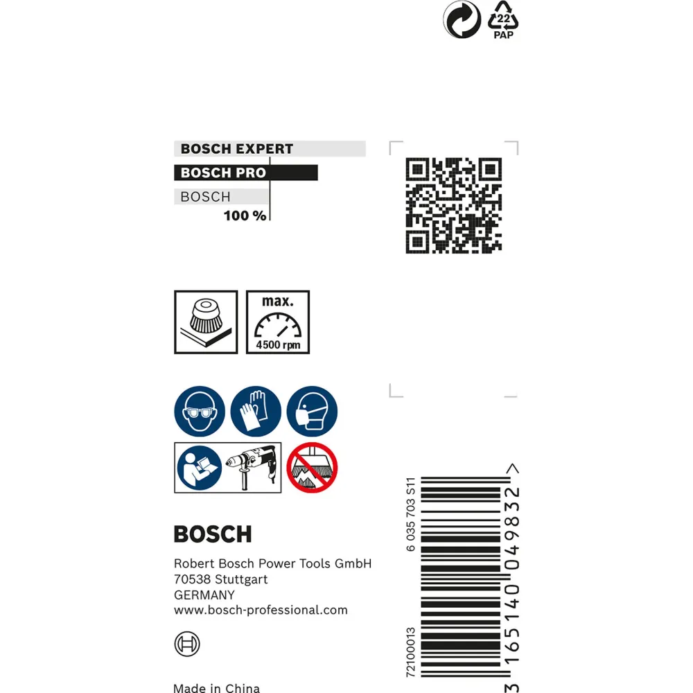 Bosch PRO Metal clean Topfbürste 50 x 0,20 mm gerader Schaft - 2608622022