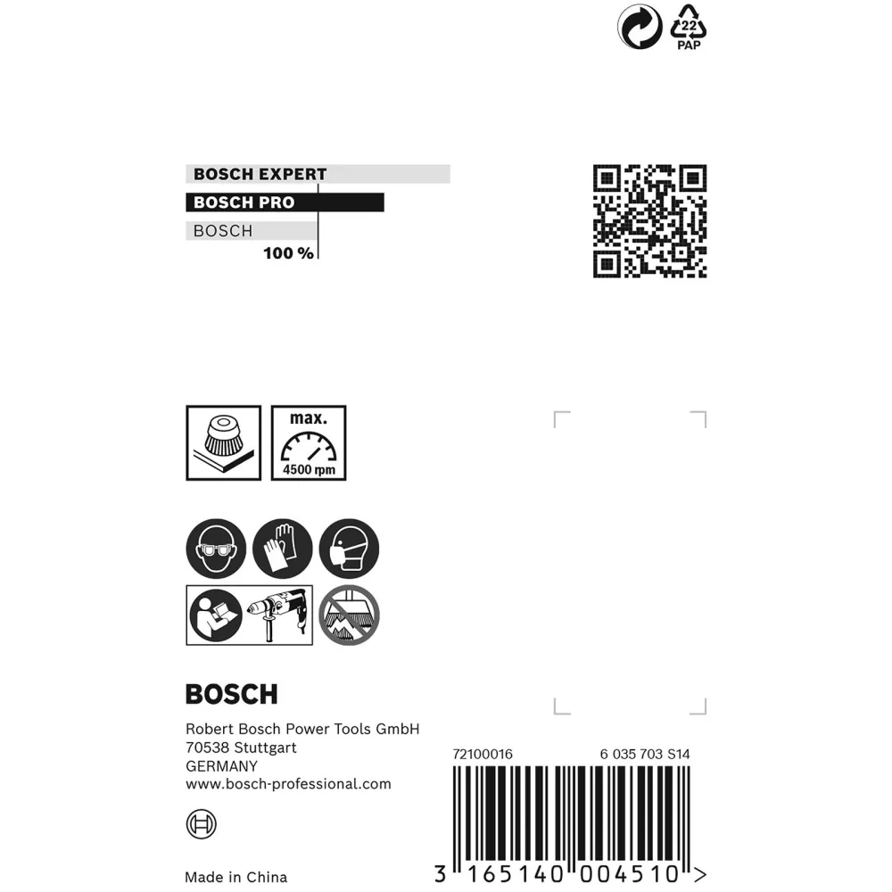 Bosch PRO Metal clean Topfbürste 70 x 0,30 mm gerader Schaft - 1609200270