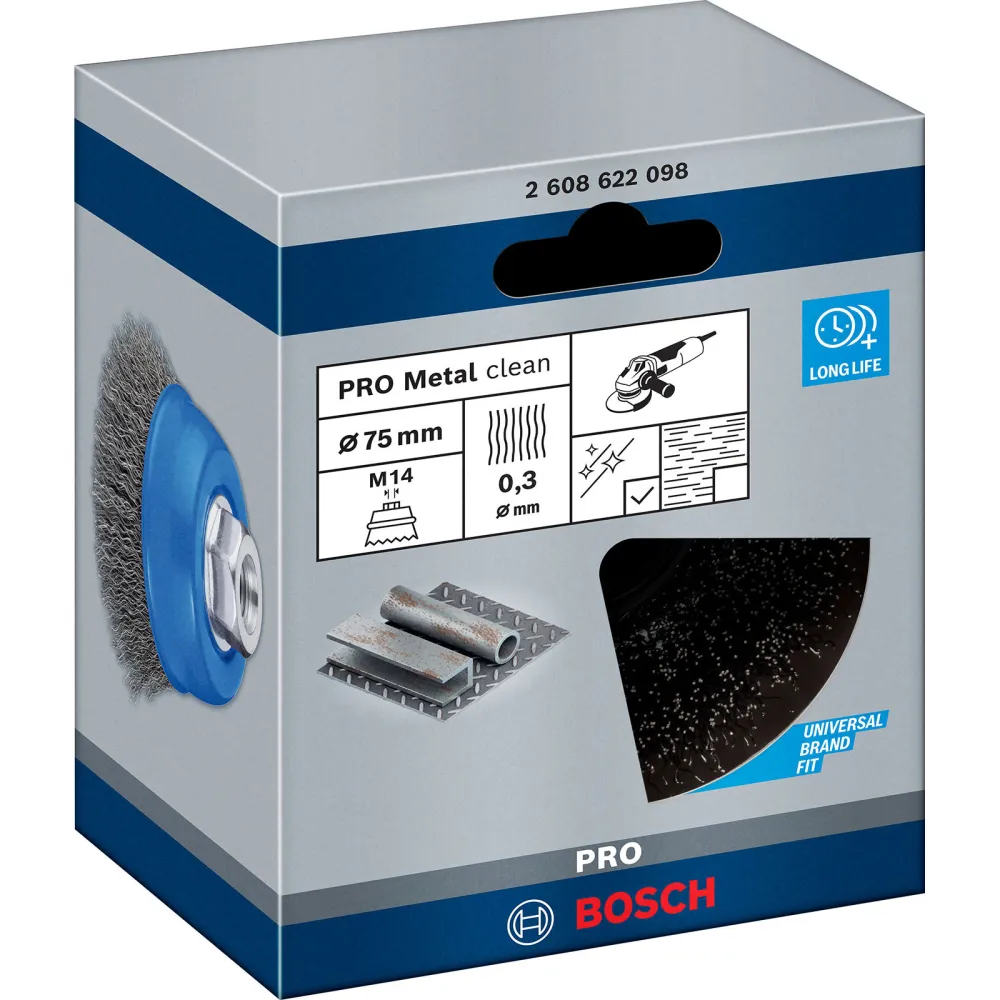 Bosch PRO Metal clean Topfbürste 70 x 0,30 mm Gewinde - 2608622098
