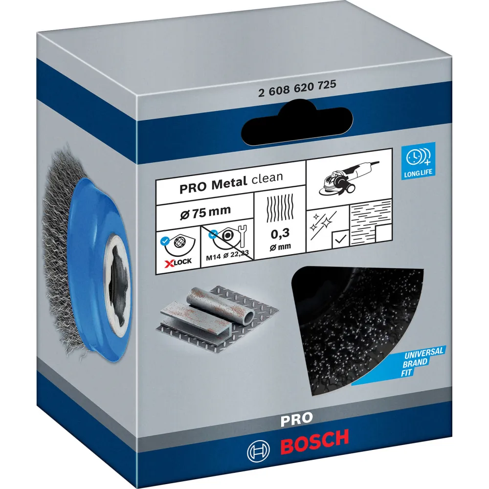 Bosch PRO Metal clean X-Lock Topfbürste 75 x 0,30 mm - 2608620725
