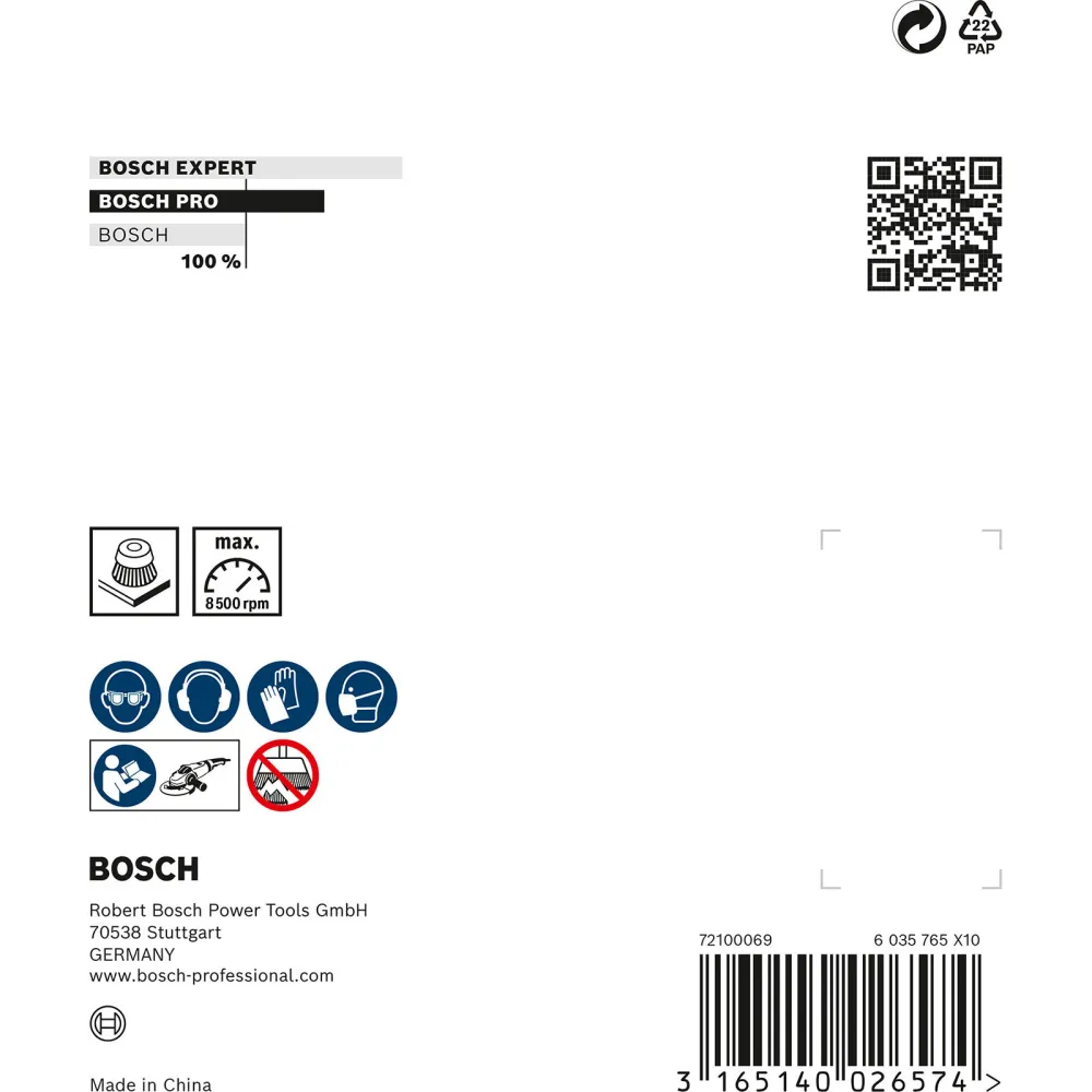 Bosch PRO Metal heavy Topfbürste 100 x 0,80 mm Gewinde - 1608614002