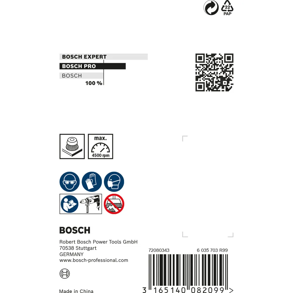 Bosch PRO Metal heavy Topfbürste 65 x 0,50 mm gerader Schaft - 2608622050