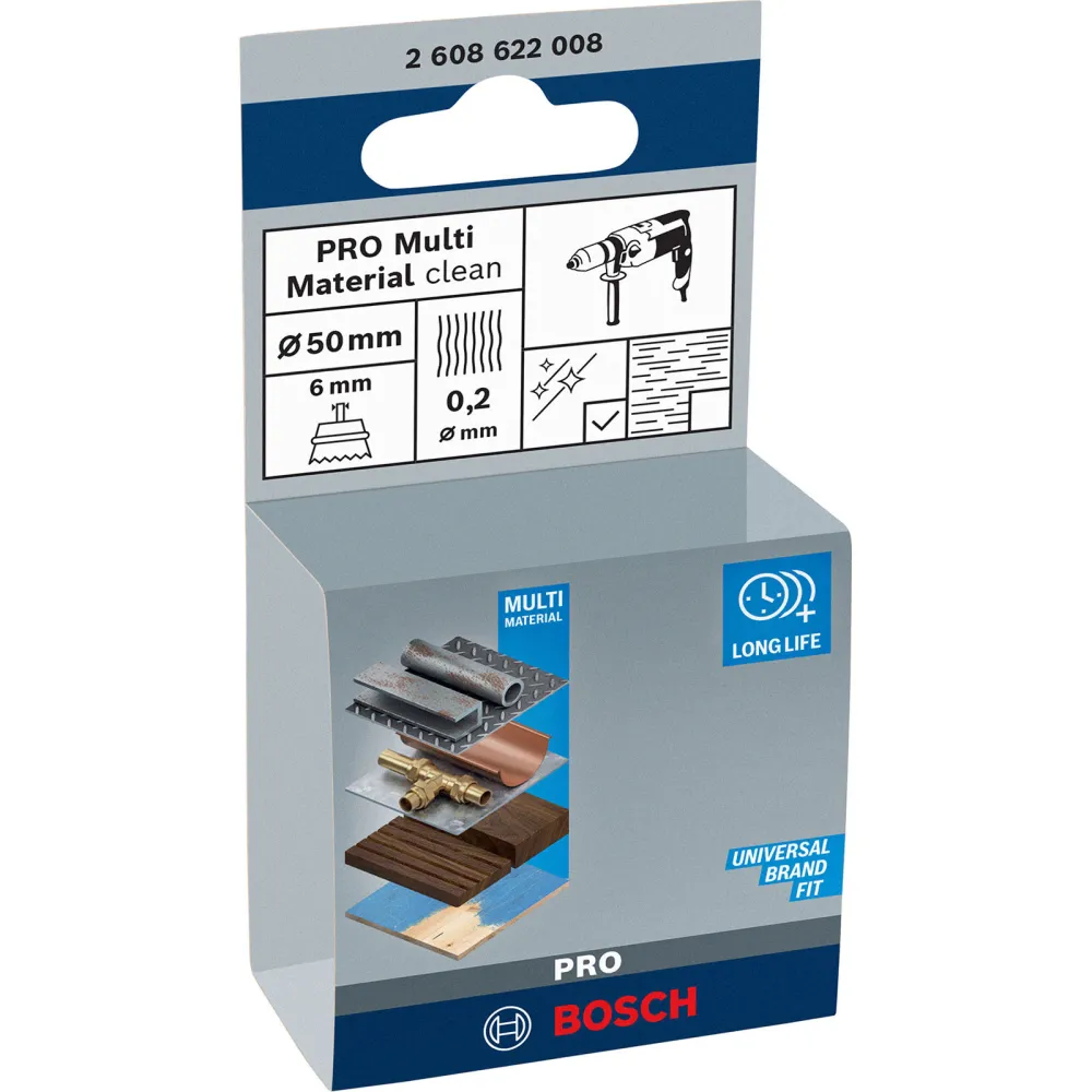 Bosch PRO Multi Material clean Topfbürste 50 x 0,20 mm gerader Schaft - 2608622008
