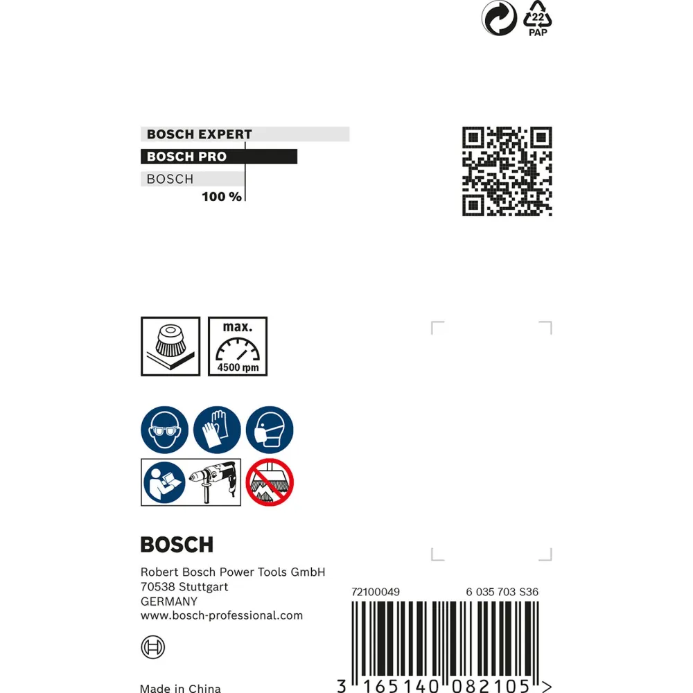 Bosch PRO Multi Material clean Topfbürste 75 x 1 mm gerader Schaft - 2608622051