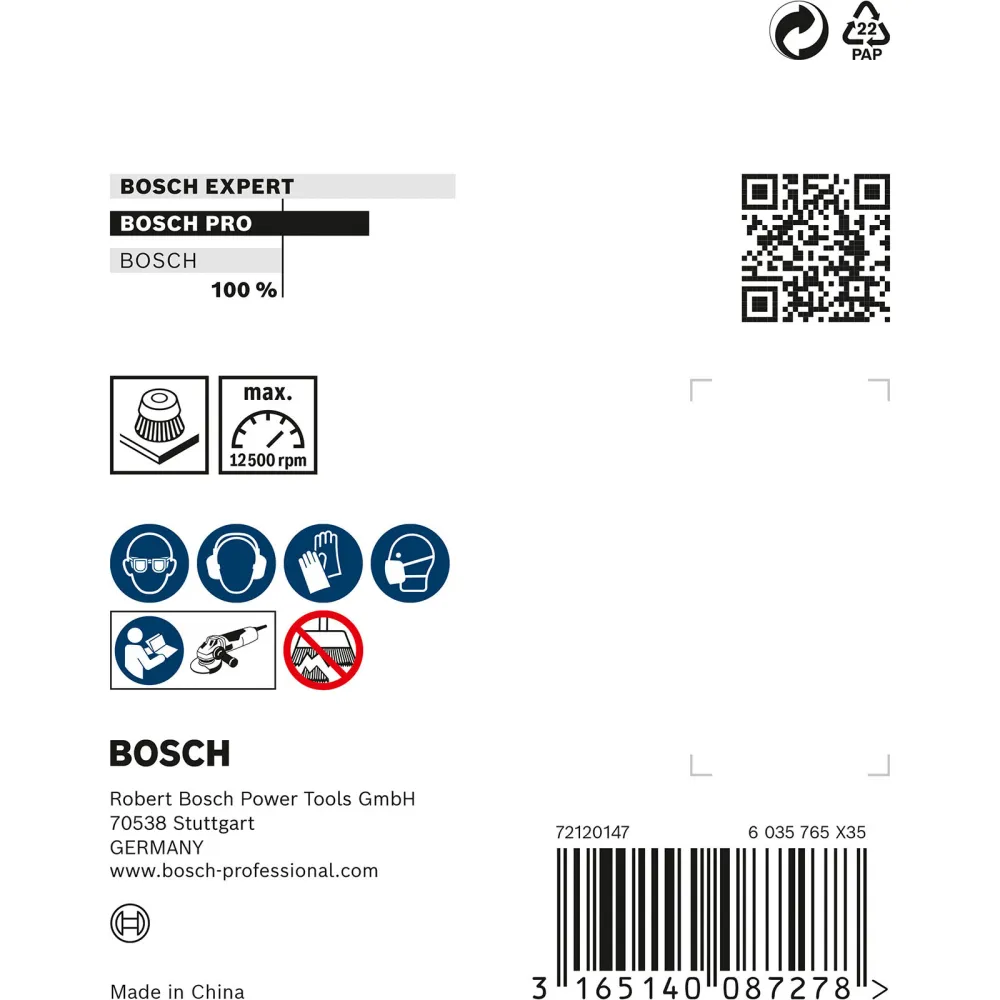 Bosch PRO Stainless Steel clean Topfbürste 65 x 0,30 mm Gewinde - 2608622061