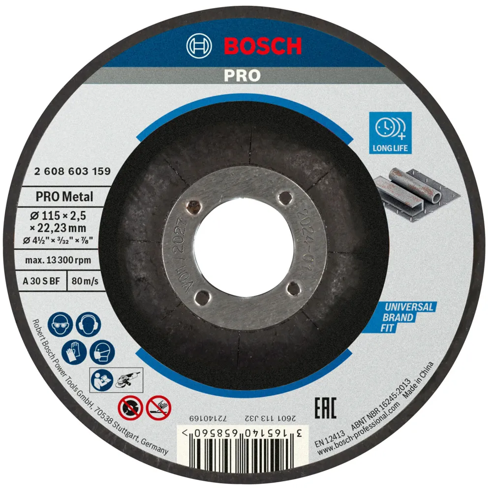 Bosch PRO Metal Trennscheibe 115 x 2,5 x 22,23 mm - 2608603159